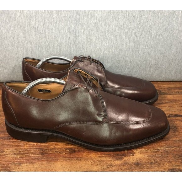 Allen Edmonds Burton Brown‎ Leather Apron Toe Mens Size 10 D Dress Shoes USA